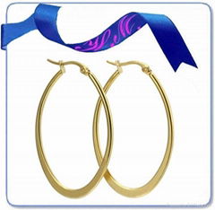 fashion design hanging big drop hoop earrings E3108-1