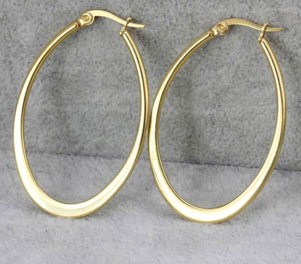 fashion design hanging big drop hoop earrings E3108-1 4