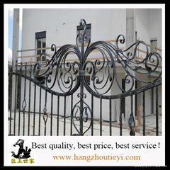 Elegant Arch Top Double Wrought Iron Entrance Gate Main Gate