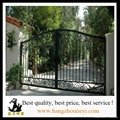Elegant Arch Top Double Wrought Iron Entrance Gate Main Gate 5
