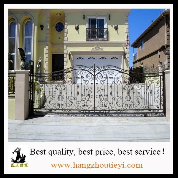Antique and high quality swing iron gate design