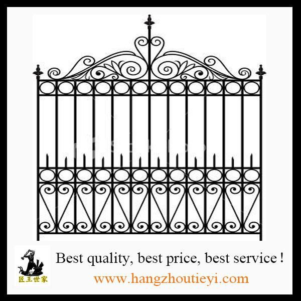 Beautiful swing wrought iron entrance gate with fashion designs