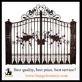 Beautiful swing wrought iron entrance gate with fashion designs 4