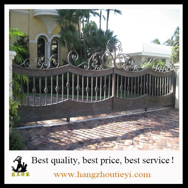 High quality hand hammered wrought iron gate models