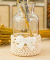 Bow crochet cotton glass vase 4