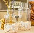 Bow crochet cotton glass vase 5