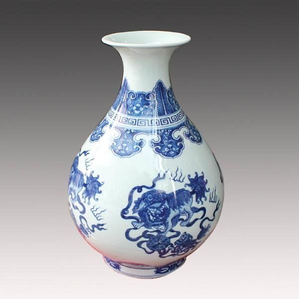 chinese style blue and white porcelain painting ceramic vase for hotel decorativ 3