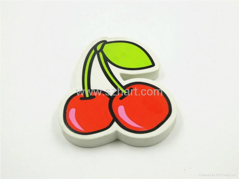 Silk-screen print flat die cut rubber eraser 5