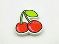 Silk-screen print flat die cut rubber eraser 5