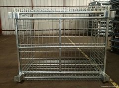 Folding wire mesh cage 