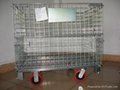 Non-standard folding warehouse cages with wheels 3