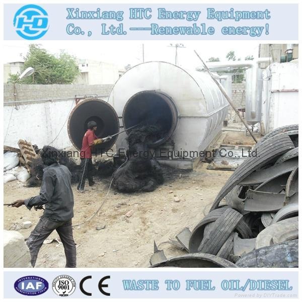 High working efficiency automatic waste tyre pyrolysis machine 5