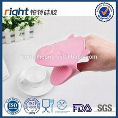 Cheap Pink Animal Silicone Glove Pig Shaped Oven Mitts