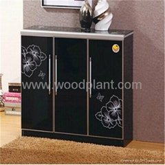 High quality wooden shoe cabinet natural veneer modern furniture 