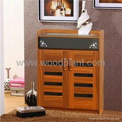 classical wooden shoe cabinet Antique Furniture with mirror 