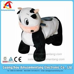 Amusementang  anmals cow car toy ride on game for supermarket coin operated game
