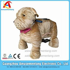 Amusementang  dog walking car toy ride on game for kids in supermarket