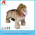 Amusementang coin operated lion plush anmals ride on electric car  2