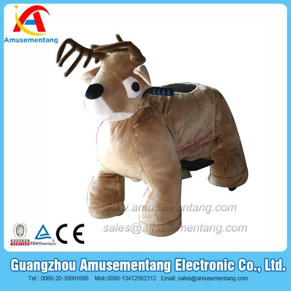 Amusementang deer plush anmals ride games for sale coin operated electric car  3