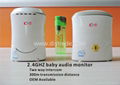 Audio wireless baby monitor with two way