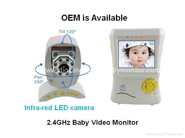 2.4inch Wireless Video Baby Monitor with Temperature Detector