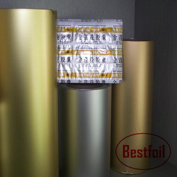 HSL coating aluminum foil tablet ptp alu foil PTP25 Bestfoil (China