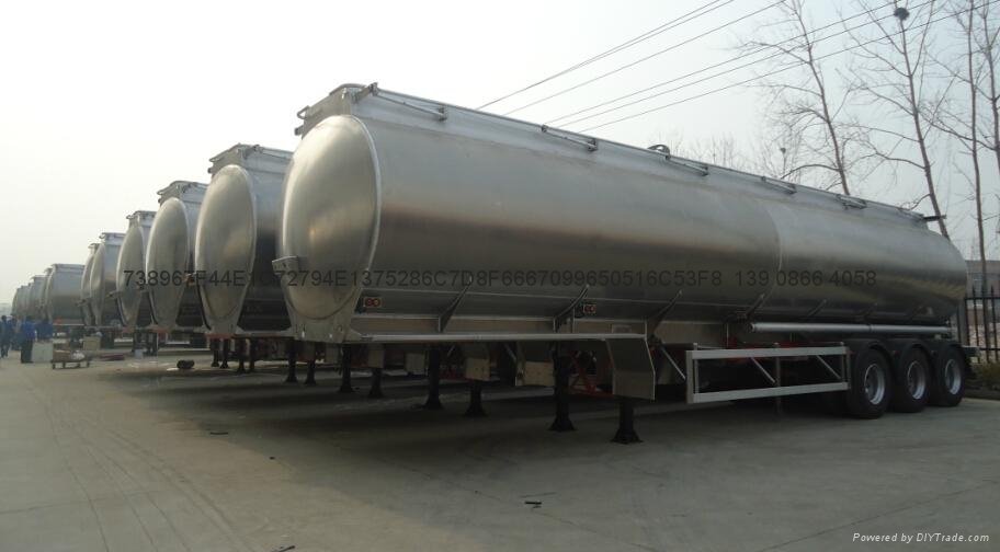 43立方 甲醇 铝合金易燃液体罐式运输半挂车