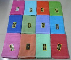 Cannon Cotton Solid Color Terry Bath Towel With Dobby 12 Colors