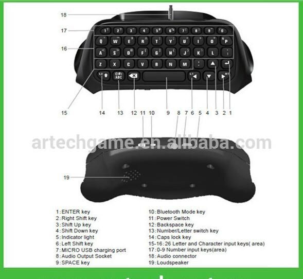 New arrival Wireless Bluetooth keyboard  For PS4 3