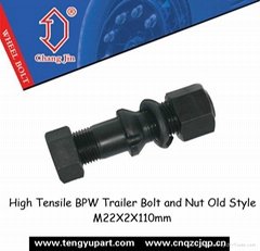 New Style BPW Wheel Stud and Nut for Trailer