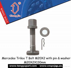 Mercedes Trilex T Bolt M20X2 with pin & washer