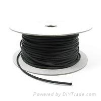 4mm Black Round Braided Flexbile Pet Cable Sleeves