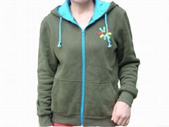 Custom zip up fleece hoodie