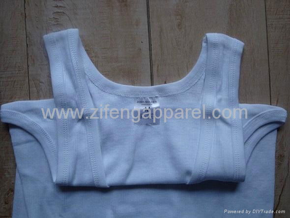 Wholesale plain white mens underwear inner vest
