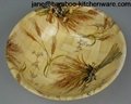 Bamboo wooden fruit or salad Serving Bowl Set with your love pattern 2