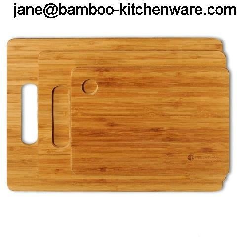 Three Cross-Layer Bamboo Cutting Board Set - 3 Cross Bamboo Layers 2