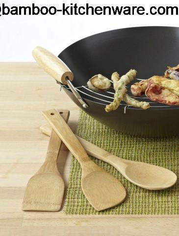 3-Piece Bamboo Cookware Spoon and spatula Set 4