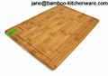 Customized Bambo cutting Board with Grooves & Built-in Knife Sharpener