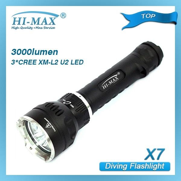 Hi-max professional diving flashlight x7 2