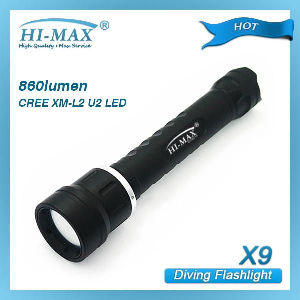 Hi-max scuba underwater dive video / photo light x9