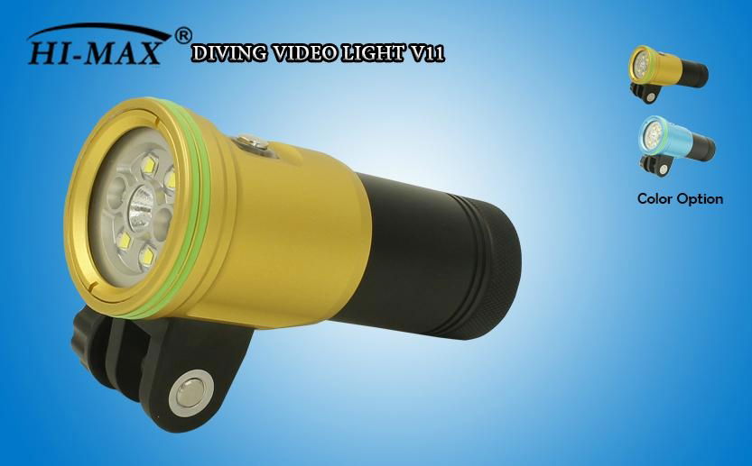 HI-max V11 diving video light with focus option 2