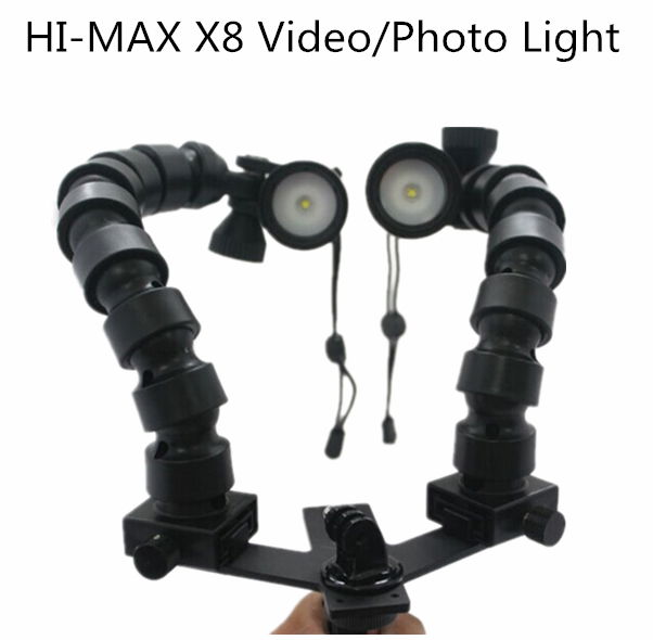 Hi-max x8 120 degree wide angle dive mini video light