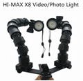 Hi-max x8 120 degree wide angle dive mini video light  1