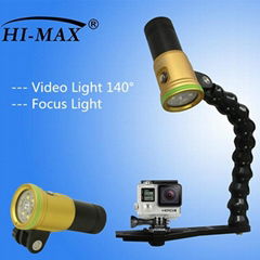 HI-max V11 diving video light with focus option