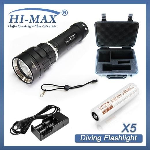 Hi-max mini diving flashlight x5 4
