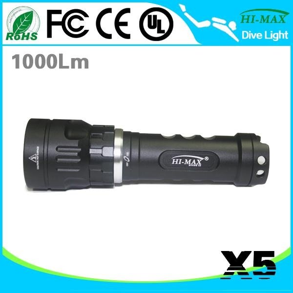 HI-MAX X5 1000 lumen Diving torch light 4