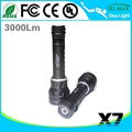 HI-MAX X7 3000lumen LED diving flashlight 4