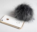 faux raccon fur ball ,faux fur ball 5