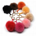 Fox ball pendant for bag,fur pendant 4