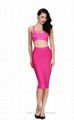 2014 Fashion Strappy Spaghetti Strap Rosy Mini Bandage Dress 1